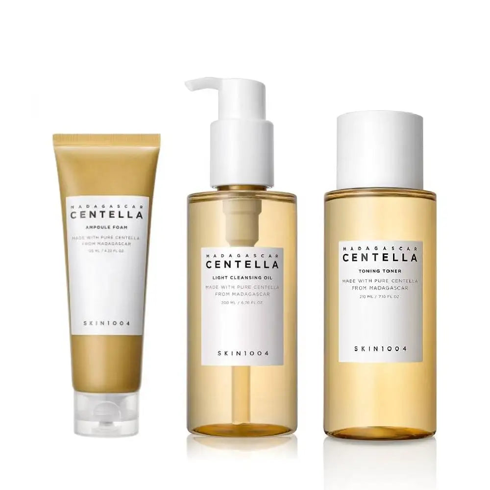 Korean Skin1004 Centella Ampoule Toner Cleanser Face Serum Cleaning Oil and Moisturizer Cream Skincare Kit Original Products Set